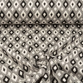 Gebreid Jacquard  Ruit Wit-Zwart