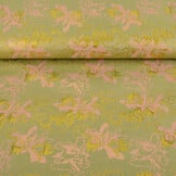 Brocade Celeste Green - Pink