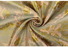 Brokaat Celeste Zeegroen - Roze