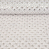 Mesh Embroidered Sequins  Chaira White