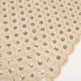Mesh Embroidered Sequins  Chaira Beige