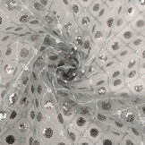 Mesh Embroidered Sequins  Chaira Grey