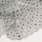 Mesh Geborduurd Pailletten Chiara Grijs