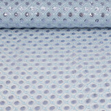 Netz Bestickt Pailletten Chiara Hell Jeansblau