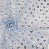 Mesh Embroidered Sequins  Chaira Light Jeans Blue