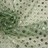 Netz Bestickt Pailletten Chiara Alt Grün