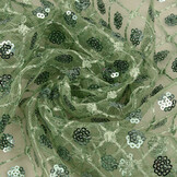 Mesh Embroidered Sequins Chaira Old Green