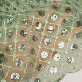 Mesh Embroidered Sequins Chaira Old Green