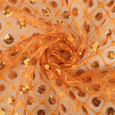 Netz Bestickt Pailletten Chiara Orange