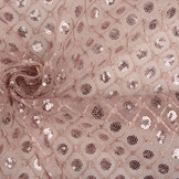 Mesh Geborduurd Pailletten Chiara Poeder Roze