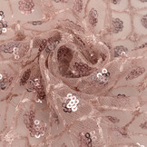 Mesh Embroidered Sequins  Chaira Powder Pink