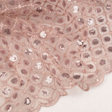 Mesh Embroidered Sequins  Chaira Powder Pink