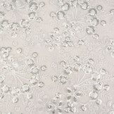Mesh Embroidered Sequins Rosetta White