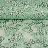 Mesh Geborduurd Pailletten Rosetta Oud Mint Groen