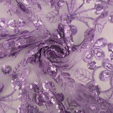 Mesh Embroidered Sequins Rosetta Lilac Purple