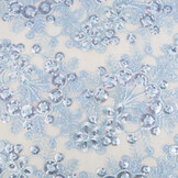 Netz Bestickt Pailletten Rosetta Hell Jeansblau