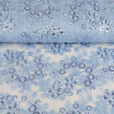 Mesh Geborduurd Pailletten Rosetta Licht Jeans Blauw