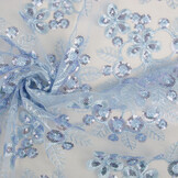 Mesh Embroidered Sequins Rosetta Light Jeans Blue