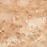 Mesh Embroidered Sequins Rosetta Champagne Beige