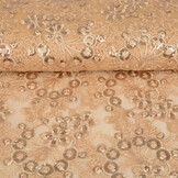 Mesh Embroidered Sequins Rosetta Champagne Beige