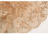 Mesh Embroidered Sequins Rosetta Champagne Beige