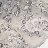 Mesh Embroidered Sequins Rosetta Grey
