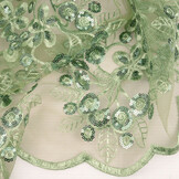 Mesh Embroidered Sequins Rosetta Old Green