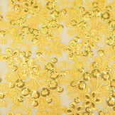 Mesh Embroidered Sequins Rosetta Yellow