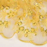 Mesh Embroidered Sequins Rosetta Yellow