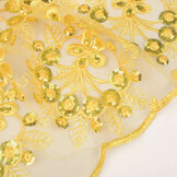 Mesh Embroidered Sequins Rosetta Yellow