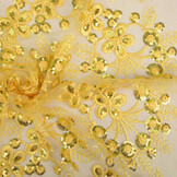 Mesh Embroidered Sequins Rosetta Yellow