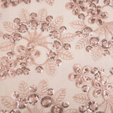 Netz Bestickt Pailletten Rosetta Puderrosa