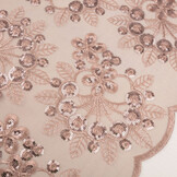 Mesh Geborduurd Pailletten Rosetta Poeder Roze