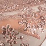 Mesh Embroidered Sequins Rosetta Powder Pink