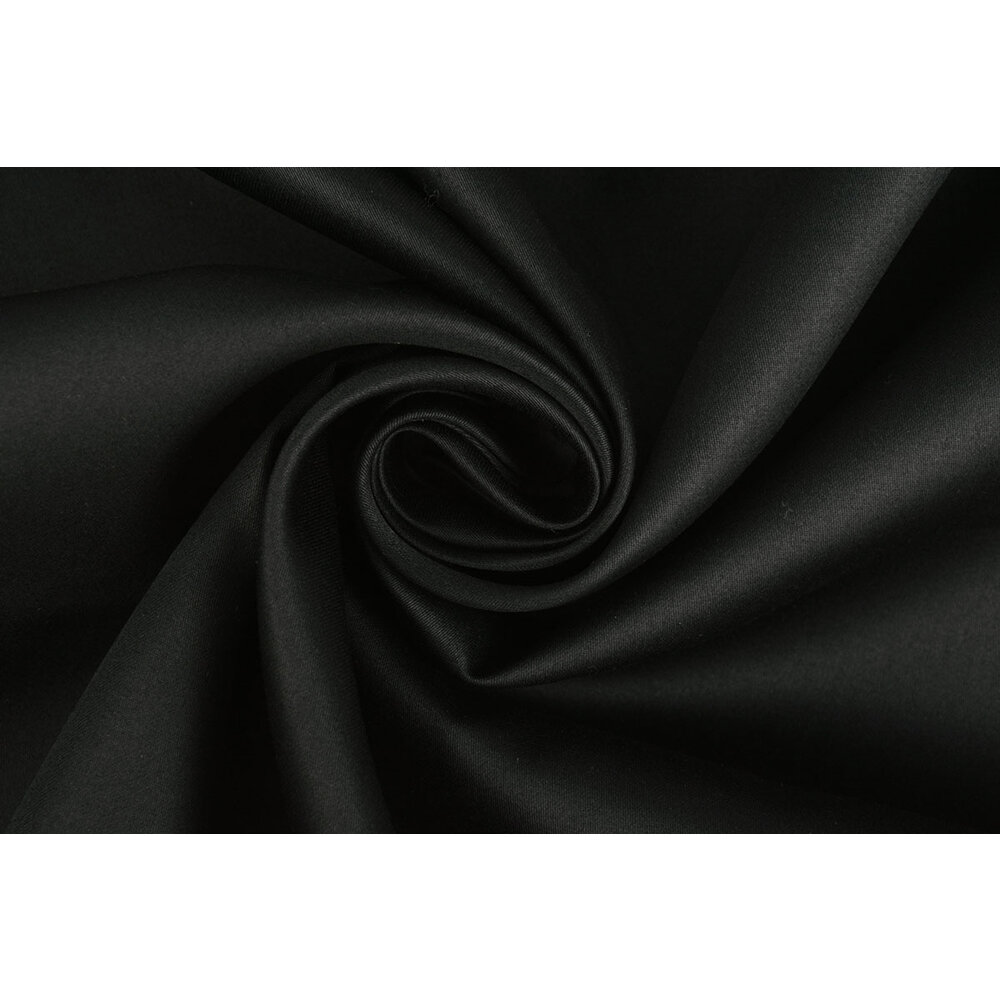 Baumwolle Satin Schwarz