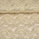 Mesh Embroidered Sequins Lizanne Off-White