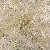 Mesh Geborduurd Pailletten Lizanne Off-White