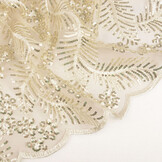Mesh Embroidered Sequins Lizanne Off-White