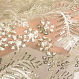 Mesh Embroidered Sequins Lizanne Off-White