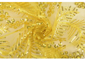 Netz Bestickt Pailletten Lizanne Gelb