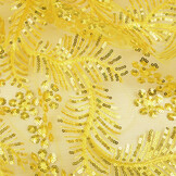 Mesh Embroidered Sequins Lizanne Yellow