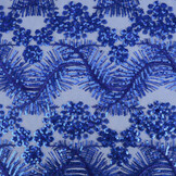 Mesh Embroidered Sequins Lizanne Cobalt Blue