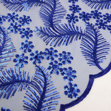 Mesh Embroidered Sequins Lizanne Cobalt Blue