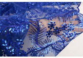 Mesh Embroidered Sequins Lizanne Cobalt Blue