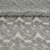 Mesh Embroidered Sequins Lizanne Grey