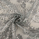 Mesh Embroidered Sequins Lizanne Grey