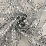 Netz Bestickt Pailletten Lizanne Grau