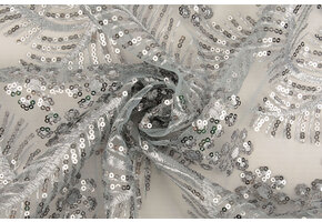 Mesh Embroidered Sequins Lizanne Grey