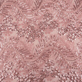 Mesh Geborduurd Pailletten Lizanne Oud Roze