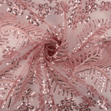 Mesh Embroidered Sequins Lizanne Old Pink